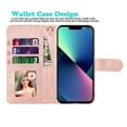thumbnail image 2 of Wallet Phone Cases for iPhone 13 Pro / 13 Mini / 13 Pro Max, Njjex PU Leather [Wrist Straps] [RFID Blocking 3 Card Slots 3] Flip Folio Wallet Case Cover -Rose Gold, 2 of 8