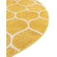 thumbnail image 5 of Unique Loom Trellis Frieze Collection Area Rug - Rounded (7' 10" Round Yellow/Ivory), 5 of 7