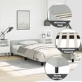 thumbnail image 4 of vidaXL Velvet Platform Bed Frame, No Box Spring Needed/No Mattress, Light Gray Twin Bed, 4 of 9