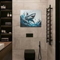 thumbnail image 5 of VELVET Shark Wall Art Ocean Pictures Sea Room Decor Navy Nautical Canvas Prints Modern Home Artwork Decorations for Bedroom Bathroom Living Room Office 20x16inch Framed, 5 of 6