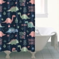 thumbnail image 4 of Dark Blue Girl Themed Dinosaurs Pattern Shower Curtain 72"x84" ,Bathroom Decorative Shower Curtains Set with 12 Hooks,Modern Waterproof Washable Shower Curtain, 4 of 6