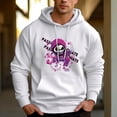 thumbnail image 2 of Men's 330g 100% Cotton Spray Skull Pattern Terry Dropped Shoulder Hoodie, 2 of 15