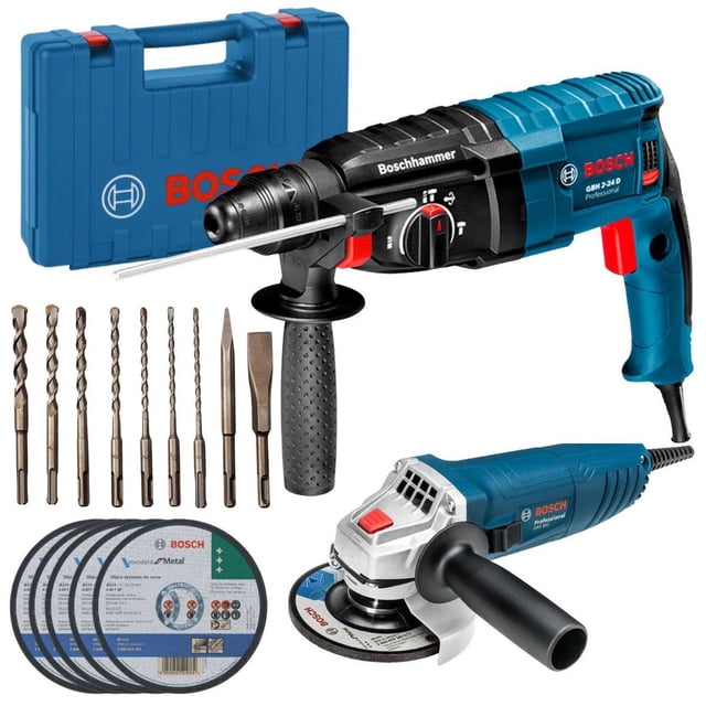 Rotomartillo Bosch Sds Plus 800w+esmeriladora 850w + Brocas