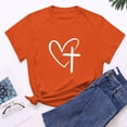 thumbnail image 2 of Camisetas de Manga Corta para las Mujeres Casual Día de Pascua Impresión Cuello de Tripulación Suelta Camiseta, Poliéster Spandex, 2 of 7