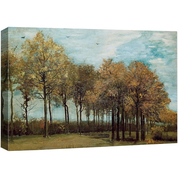PixonSign Canvas Print Wall Art Autumn Landscape by Vincent Van Gogh Nature Wilderness Illustrations Modern Art Decorative Floral Botanical Minimal Calm/Relax/Cozy Fine Art for Bedroom - 32"x48"
