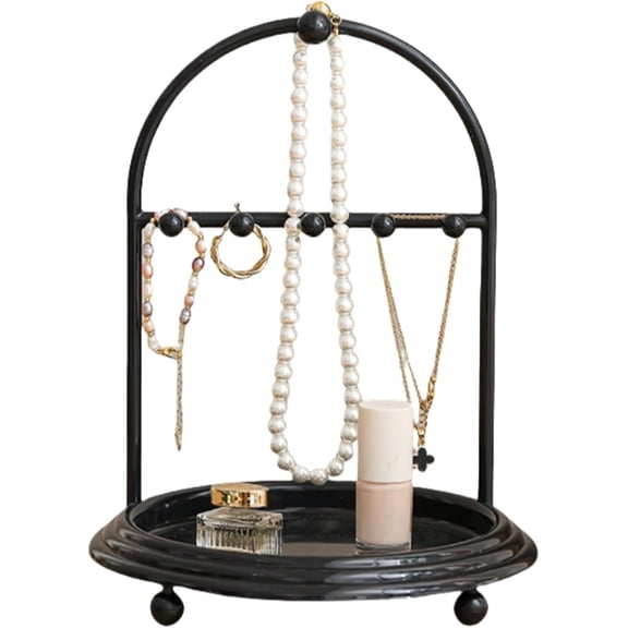 Jewelry Stand Holder Organizer – Necklace Organizer with Hooks for Hanging Bracelets, Keychains, and Home Room Décor Storage