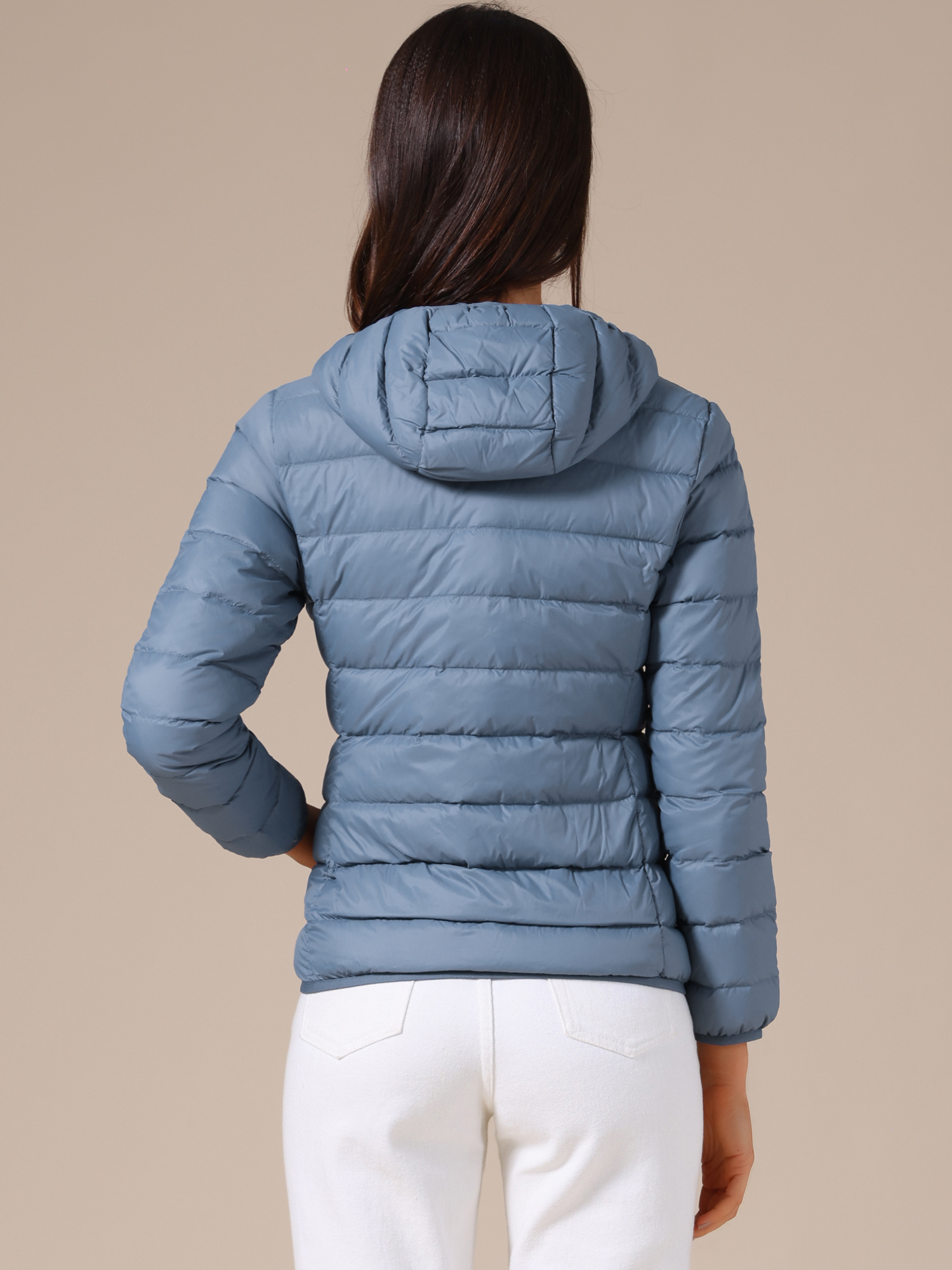 DARING DIVA Women's Hooded Packable Puffer Jacket 2XL Blue
