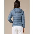 thumbnail image 4 of DARING DIVA Women's Hooded Packable Puffer Jacket L Blue, 4 of 6