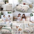 thumbnail image 5 of 3 Piece Purple Lavender Duvet Cover Set California King,Microfiber Comforter/Quilt Cover with Corner Ties and 2 Pillowcases,Botanical Blossom Motif Leaves Spring Soft Bedding with Zipper Closure, 5 of 8