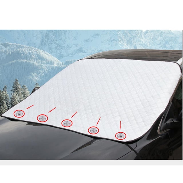 Cubierta Para Parabrisas Nieve Sombra Magnética Polvo De Escarcha Resistente A La Lluvia Impermeable Resistente Al Viento Material Duradero Cubi Soledad Cubierta de hielo de nieve para parabrisas de coche
