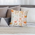 thumbnail image 6 of 2PCS Floral Colorful Flower Two Sided Printing Pillow Cover，Birthday Gifts for Girlfriend Polyester Square Decorative Waist Pillowcase 18"x 18", 6 of 7