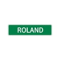 thumbnail image 1 of Roland Boys Children Name Indoor Outdoor Unique Letter Printed Label Wall Art Plaque Decoration Aluminum Metal Sign 4"x13.5", 1 of 1