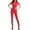 Red, variant on Women'S Glossy Leather Nightclub High Elasticity Bright Leather Pu Underwear Long Negligee Lingerie