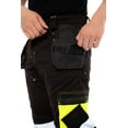 thumbnail image 4 of JuicyTrendz Men's Hi-Vis Cargo Work Pants with Reflective Tape Safety Construction Trousers for High Visibility Yellow W32 x 32L, 4 of 7