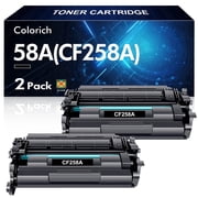 58A Toner Cartridges No Chip Black Compatible for HP 58A CF258A 58X CF258X 258A M404n M404dn M406dn M428fdn M428fdw M428dw M430f M404 M428 Printers | 2-Pack