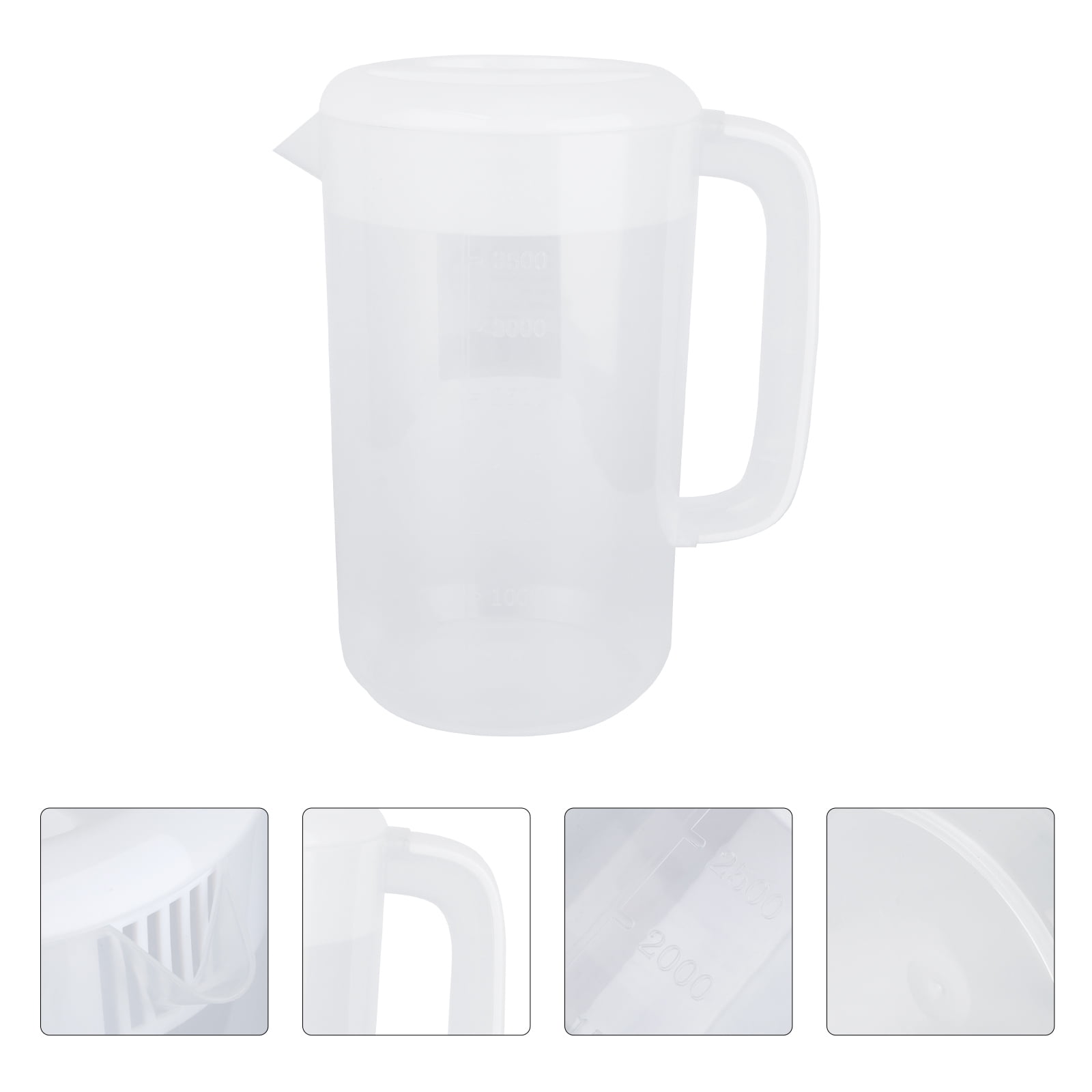 Cabilock Pichet en verre avec couvercle - 500 ml - Résistant à la chaleur et à l'eau froide