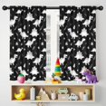 thumbnail image 5 of Blackout Kids Curtains,Black Dinosaurs Leaves Stars Pattern Childrens Insulated Curtains Set Of 2,Bedroom Essentials,Toddler Room Decor 42"x54", 5 of 5