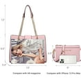 thumbnail image 3 of Dasein Hobo Handbag Vegan Leather Tote Chain Shoulder Purse for Women Satchel Bag With Matching Clutch, 3 of 8