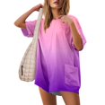thumbnail image 1 of Wyzesi Long Sleeve Jumpsuit Shorts for Women Women Gradient Print Short Sleeve Jumpsuit Short Loose Backless Jumpsuits Rompers Long Sleeve Jumpsuit for Women Womens Jumpsuits Dressy, 1 of 7