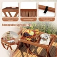 thumbnail image 4 of Gymax Patio Solid Wood Tray Table w/ Removable Top Rectangular TV Tray Bistro Table, 4 of 10