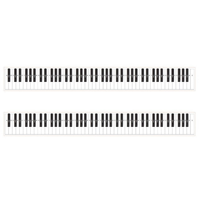 2X 88 Teclado de PráCtica Clave para Piano y Tabla de Notas para las Teclas DetráS del Piano, GuíA de Notas de Ayuda DidáCtica para Estudiantes Principiantes