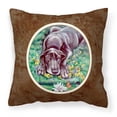thumbnail image 1 of Blue Great Dane Fabric Decorative Pillow, 1 of 1