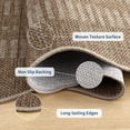 thumbnail image 7 of HIWEAVER Brown 9' x 12' Scalloped-edge Easy Jute Area Rug for Living Room Modern Bordered Indoor Outdoor Neutral Carpet for Patios Non Slip Washable Throw Mat for Home Decor, 7 of 7