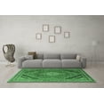 thumbnail image 3 of Ahgly Company Indoor Square Persian Emerald Green Traditional Area Rugs, 4' Square, 3 of 4