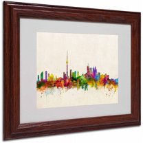 Trademark Fine Art "Toronto, Canada" Canvas Art by Michael Tompsett, Wood Frame