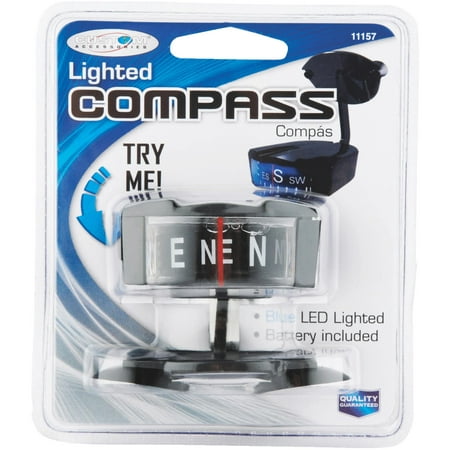 Car Compass, Lighted, Suction