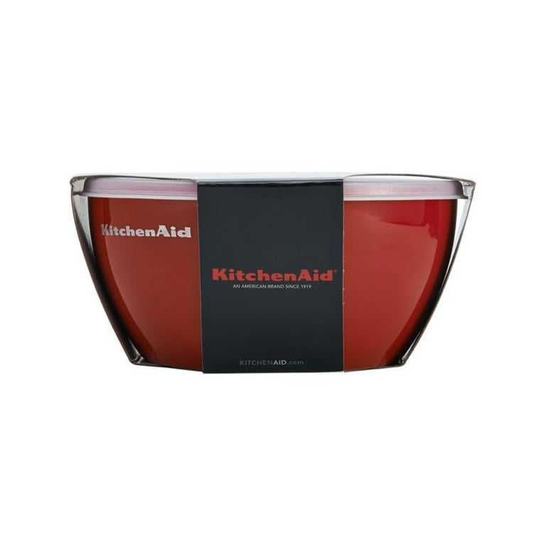 KitchenAid Prep Bowls with Lids, Set of 4, Red