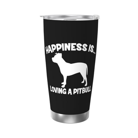 

Happiness Is Loving A Pitbull 20 Oz Water Bottle Insulated Tumblers Stainless Steel Cups Double Wall Tumbler with Lid