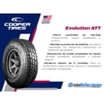 thumbnail image 3 of Kit de 4 Llantas COOPER Evolution ATT LT245/70R17 116S, 3 of 6