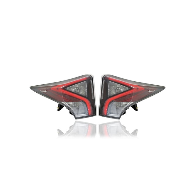 Tail Light - Compatible/Replacement for '16-18 Toyota Prius - Upper On Quarter Panel - Pair, Left Driver + Right Passenger Set - 8155147293, 8156147283