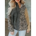 thumbnail image 3 of Asyoly Women Leopard Print Jacket Button Down   Long Sleeve Ruffle Hem Shacket Jacket Coat, 3 of 6