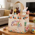 thumbnail image 5 of Wooowa Easter Reusable Non Woven Tote Bag, Egg Pattern Shopping Gift Bag, Eco Friendly Supply for Home Outdoor and Festival Activity, 5 of 6