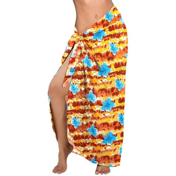 HAPPY BAY Women's Summer Beach Wraps Bikini Pareos Beachwear Skirt Swim Cover up Swimwear Sarong Coverups for the Beach for Women One Size Red, Floral