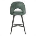 thumbnail image 6 of Weston Home Krista 24" Metal Swivel Mid Back Counter Stools, Set of 2, Teal, 6 of 10