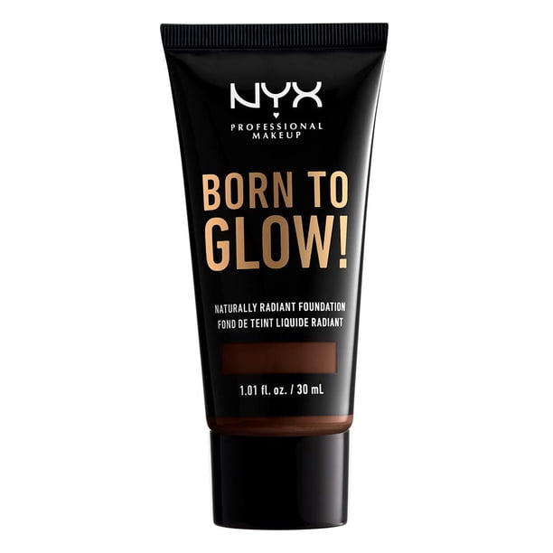 Maquillaje profesional de base NYX Born to Glow Deep Ebony