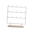 thumbnail image 3 of Jewelry Display Stand,Jewelry Display Stand Hanging Ear Cards Stand,Bracelet Jewelry Display Rack with 15 Hooks,Pendants Ears Storage Rack ,Dangle Ear Card White, 3 of 8