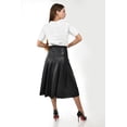 thumbnail image 3 of Falda midi efecto piel Roman Fashion /Juvenil, 41023 (Negro) negro M, 3 of 5