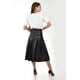 thumbnail image 3 of Falda midi efecto piel Roman Fashion /Juvenil, 41023 (Negro) negro M, 3 of 5
