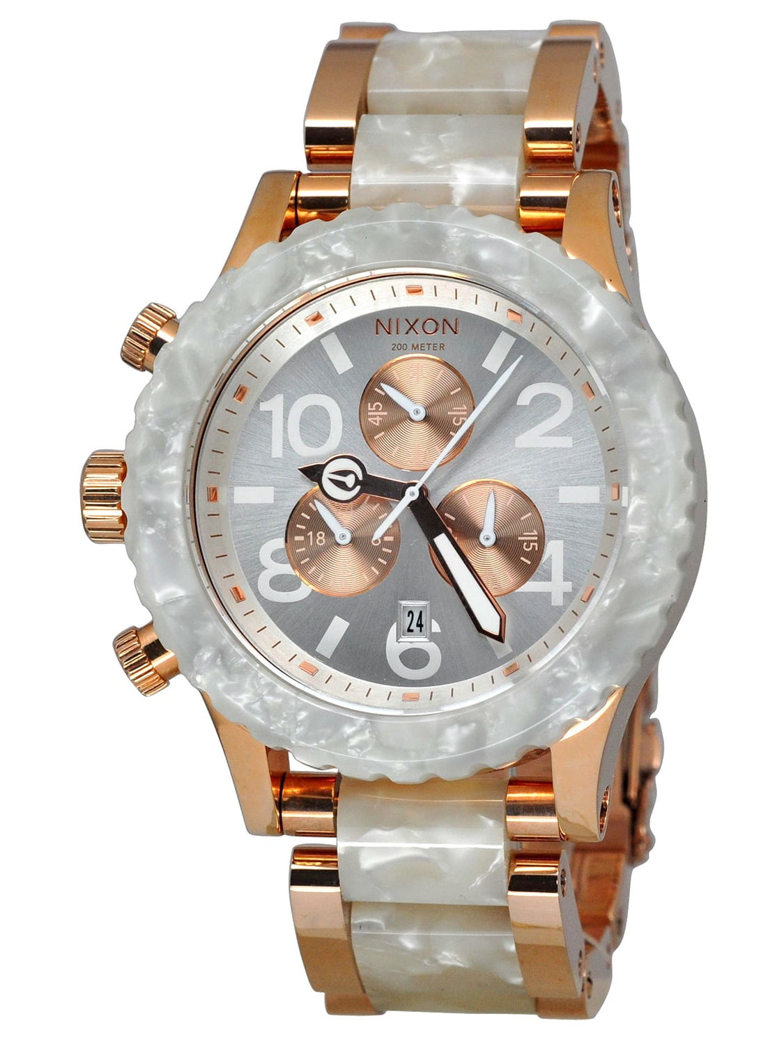 nixon chrono rose gold