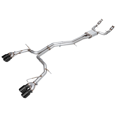 thumbnail image 1 of AWE Tuning Exhaust System Kit 3020-43109 Track Edition Cat-Back System; Stainless Steel; With Muffler; Dual Exhaust With Quad Outlet; Rear Exit; Diamond Black Tips, 1 of 1