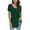 Dark Green, variant on Women's 2022 Summer Short Sleeve Pleated Blouse Loose Flowy Tunic Top