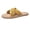 Yellow, variant on Women's Crisscross Strap Jute Rope Sole Flat Sandals Breathable for Summer Casual Walking and Beach Outings