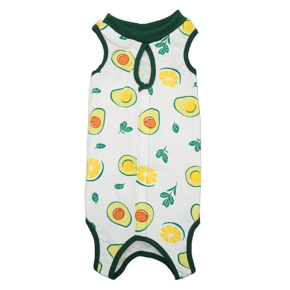 Cat Surgical Recovery Suit, Kitten Recovery Suit Flexible Cotton Easy To Wear Avocado Print  For Skin Diseases S,M,L,XL