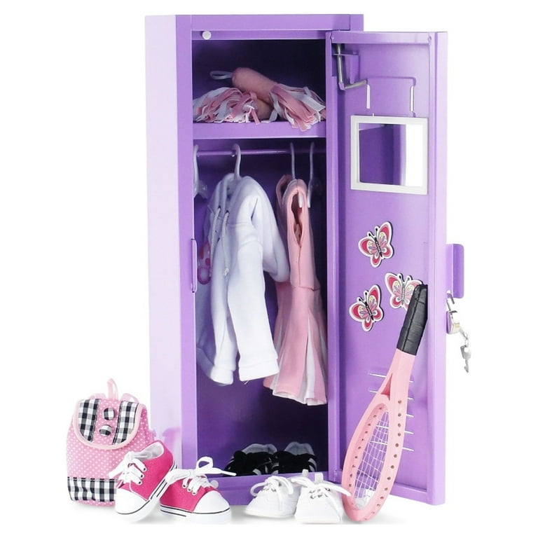 Emily Rose 18 Inch Doll Closet for 18 Doll Clothes | 18 inch Doll and  Small Pet Clothes Storage | 18 Doll Clothes Wardrobe | Doll Armoire 18 |  Fits
