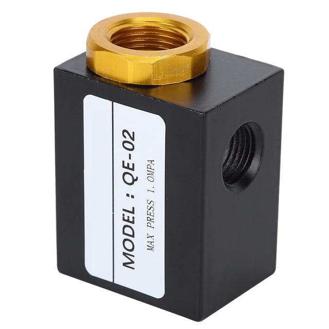 Quick Exhaust Valve, Aluminum Alloy 1/4" Pneumatic Air QE-02 Quick Exhaust Control Valve