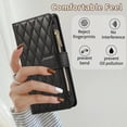 thumbnail image 6 of Allytechgroup Stylish iPhone 8 Plus/ 7 Plus Case Wallet with Card Slots and Zipper Pocket, Hand Wrist + Crossbody Strap RFID Blocking Girls Women Phone Case for Apple iPhone 8 Plus/ 7 Plus, Black, 6 of 9